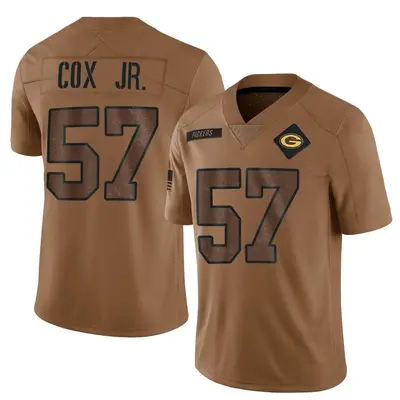Men's Brenton Cox Jr. Green Bay Packers 2023 Salute To Service Jersey - Brown Limited