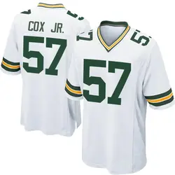 Men's Brenton Cox Jr. Green Bay Packers Jersey - White Game