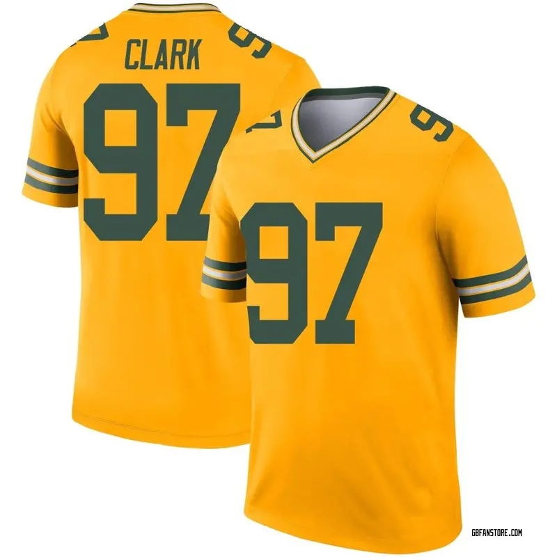 Men's Kenny Clark Green Bay Packers Inverted Jersey - Gold Legend