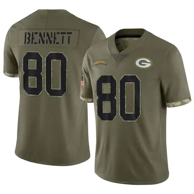 Men's Martellus Bennett Green Bay Packers 2022 Salute To Service Jersey - Olive Limited