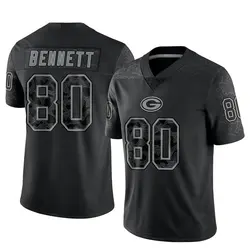Men's Martellus Bennett Green Bay Packers Reflective Jersey - Black Limited