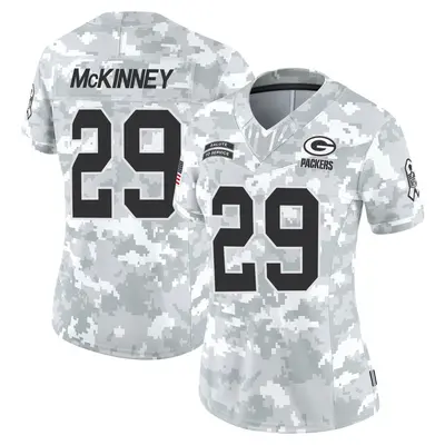 Women's Xavier McKinney Green Bay Packers 2024 Salute to Service Jersey - Arctic Camo Limited