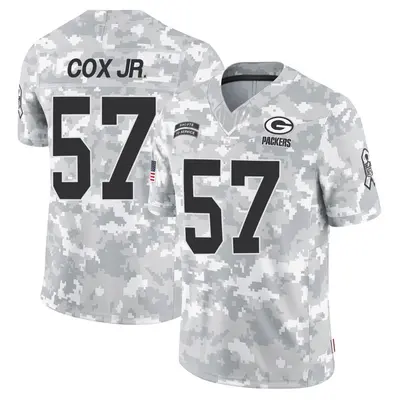 Youth Brenton Cox Jr. Green Bay Packers 2024 Salute to Service Jersey - Arctic Camo Limited