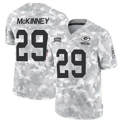 Youth Xavier McKinney Green Bay Packers 2024 Salute to Service Jersey - Arctic Camo Limited